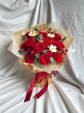 Hana (Rose) - Red Rose with Eucalyptus - Flowers - Grand - Preserved Flowers & Fresh Flower Florist Gift Store