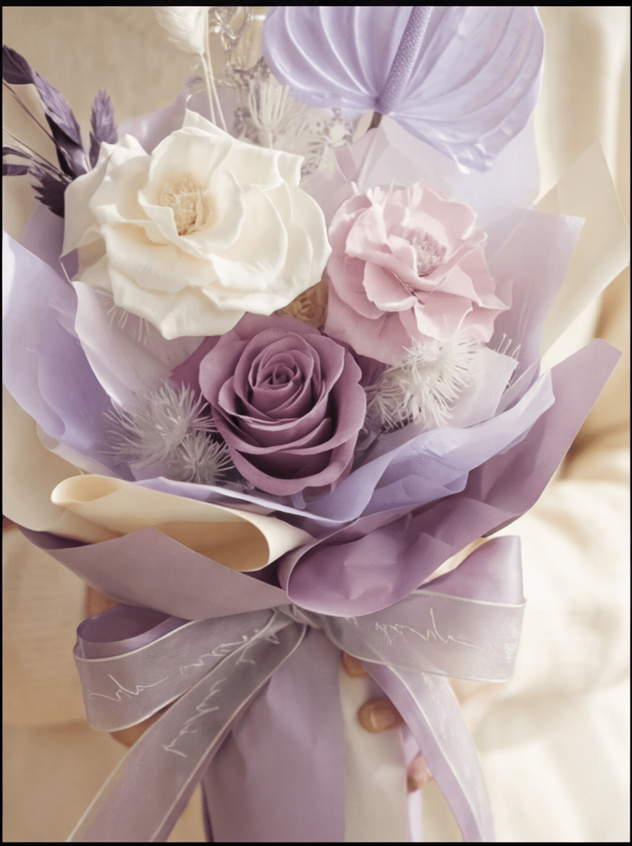 Isabella - Preserved Flower Bouquet - Flowers - Pink - Preserved Flowers & Fresh Flower Florist Gift Store