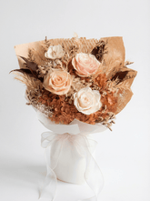 Yuna Preserved Flower Bouquet - Flowers - Cream - Preserved Flowers & Fresh Flower Florist Gift Store