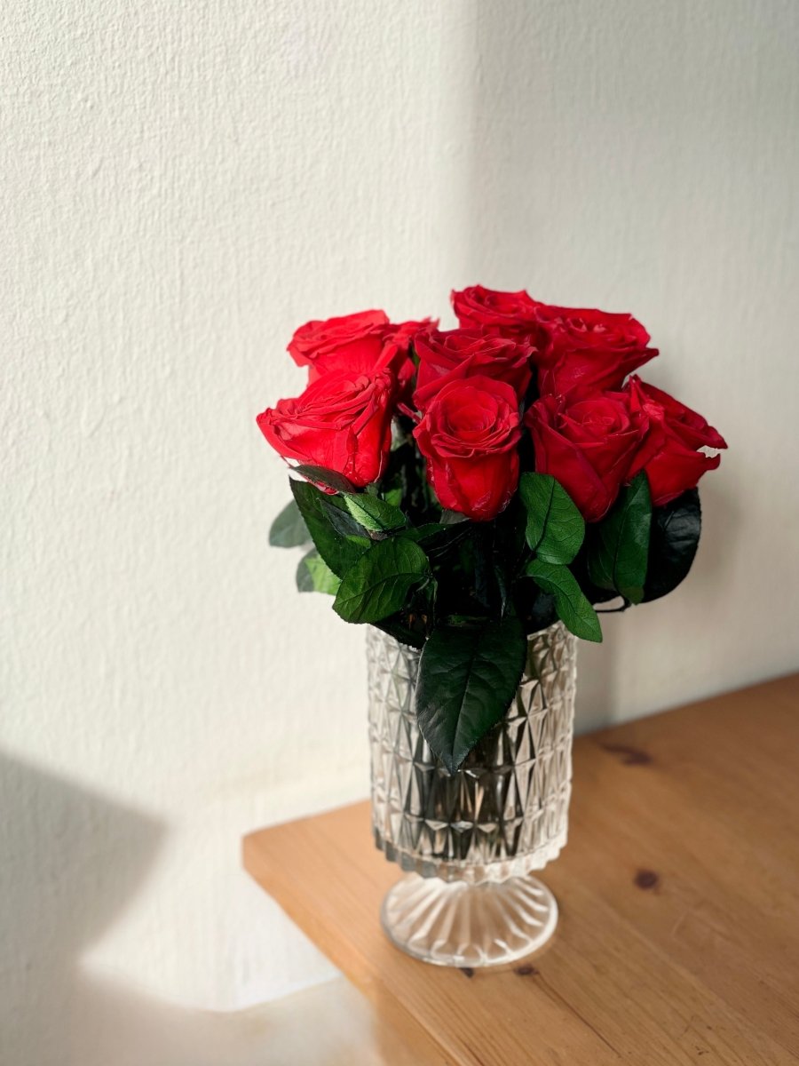 Everlasting Preserved Rose Arrangement - Flowers - 10 Roses - Preserved Flowers & Fresh Flower Florist Gift Store