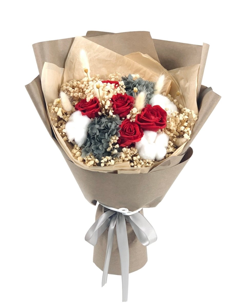 Kaitlyn (Preserved Bouquet) - Flowers - Beige - Preserved Flowers & Fresh Flower Florist Gift Store