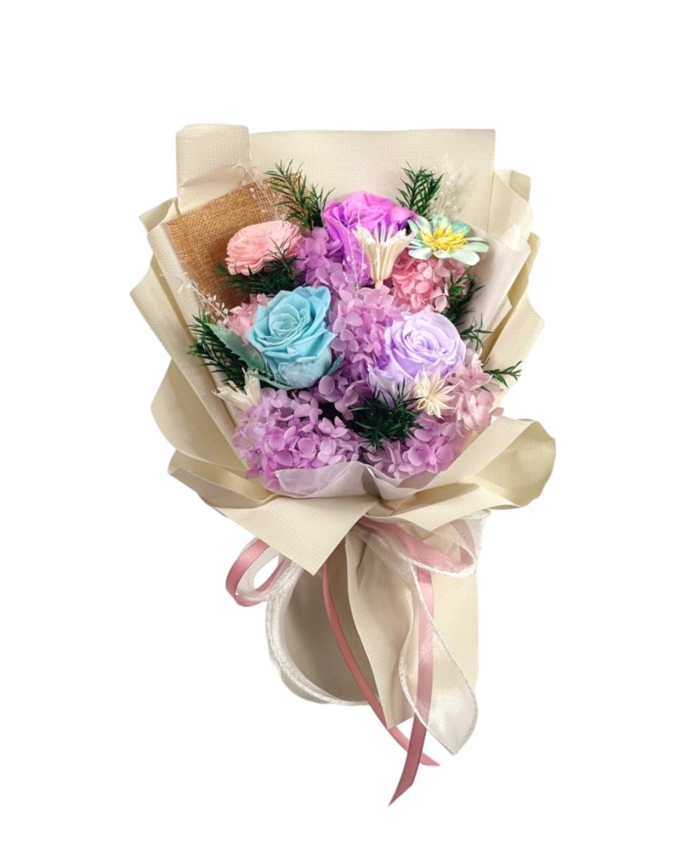 Rin - Preserved Flower Bouquet - Flowers - Pastel - Preserved Flowers & Fresh Flower Florist Gift Store