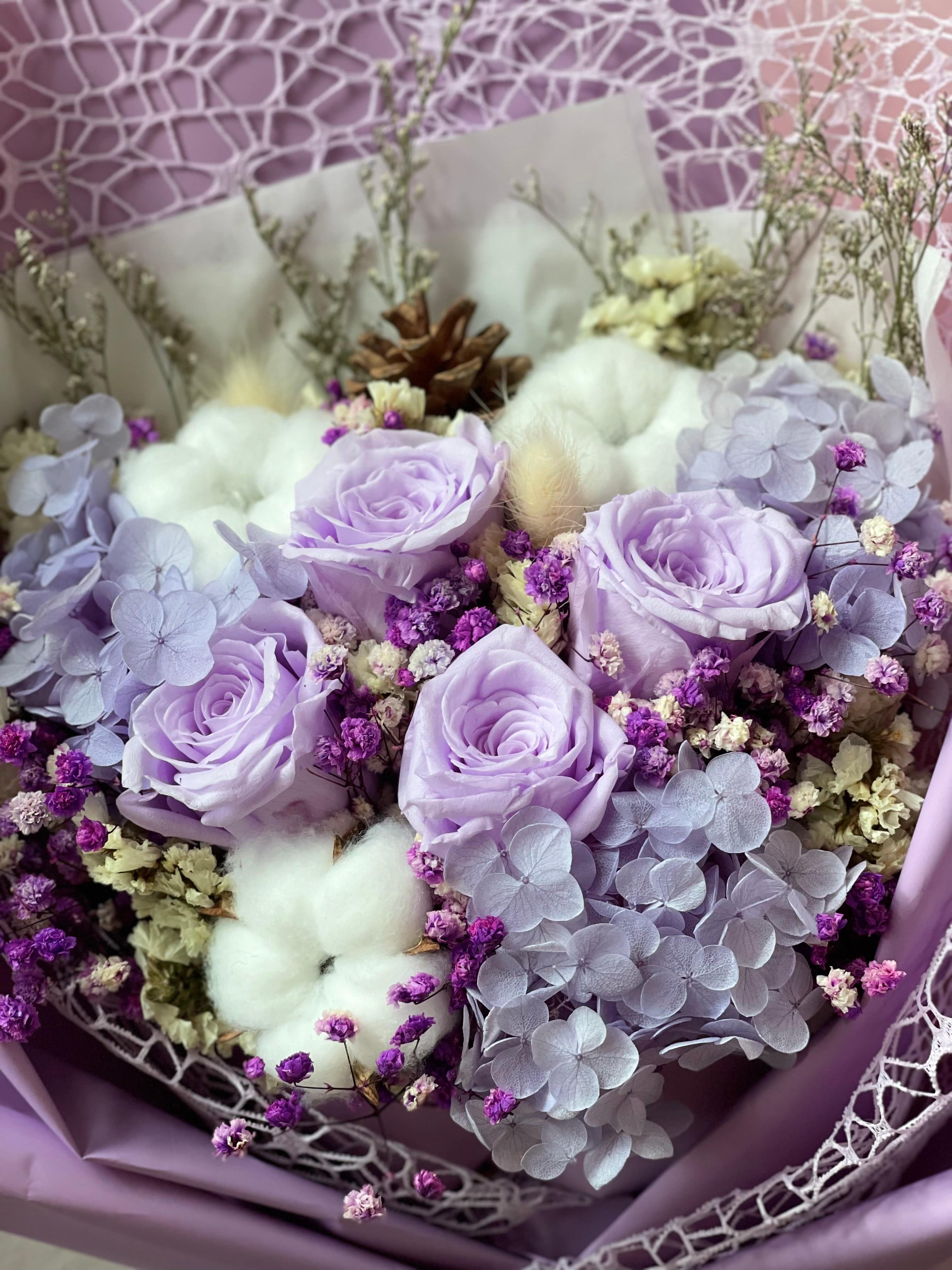 Gianna - Preserved Flower Bouquet - Flower - Upsize - Preserved Flowers & Fresh Flower Florist Gift Store