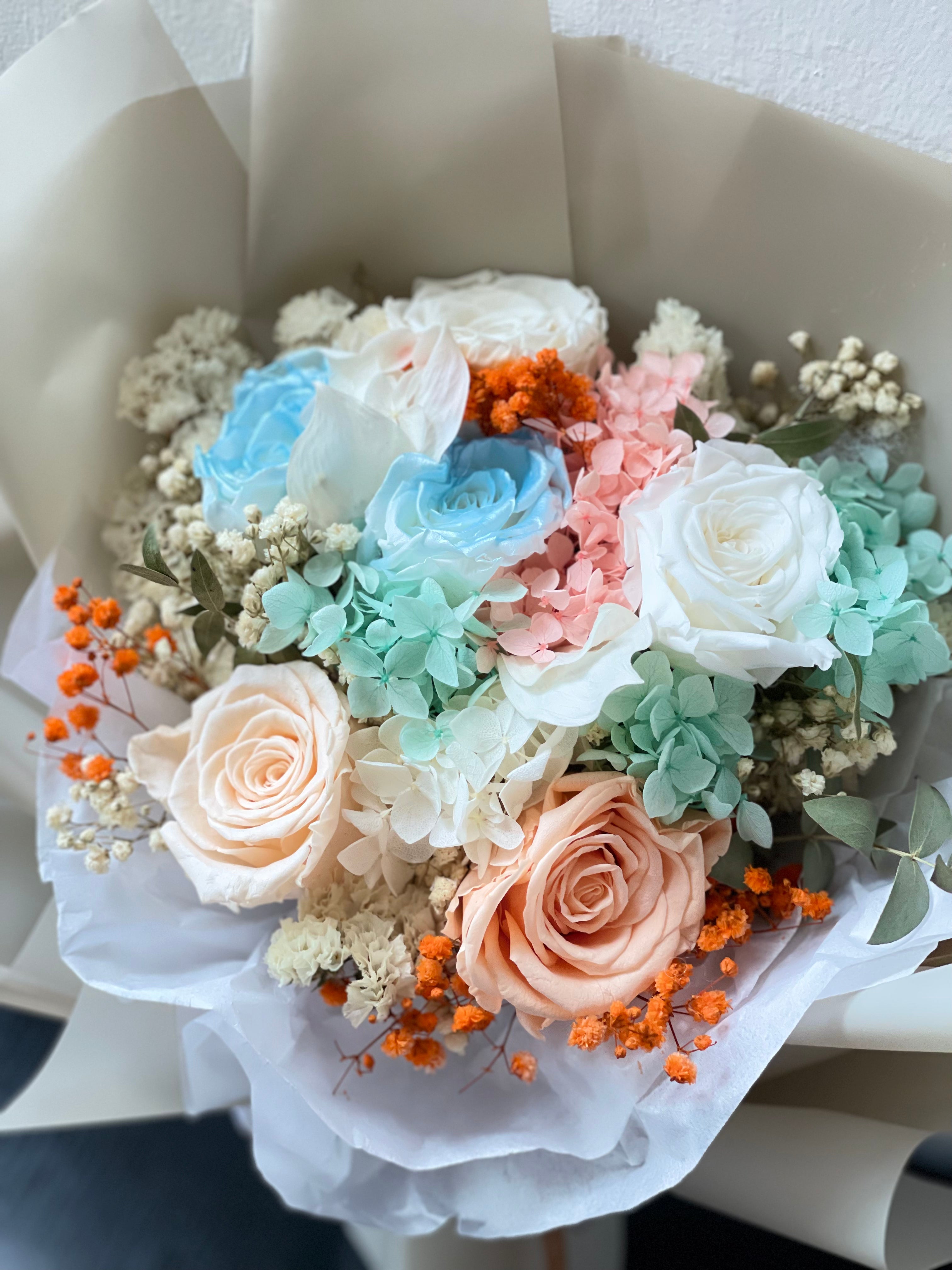 Glowing Pearl - Preserved Flower Bouquet - Flower - Preserved Flowers & Fresh Flower Florist Gift Store