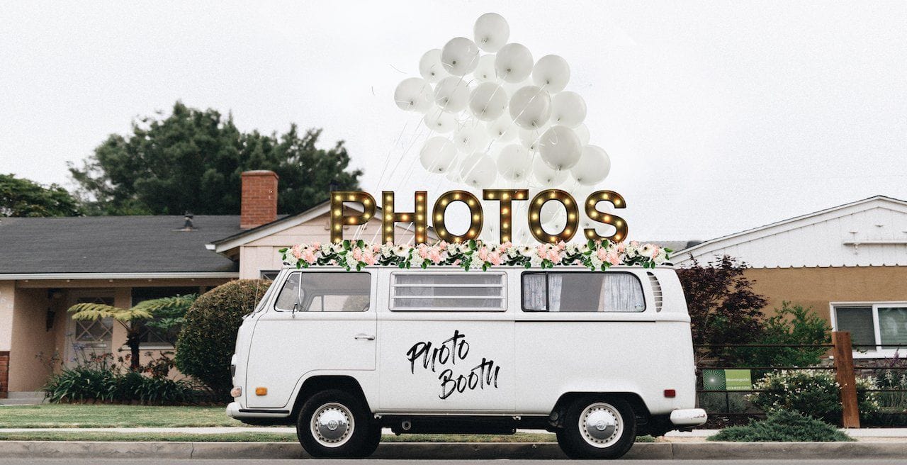 Photo Booth Set Up - Wedding - Preserved Flowers & Fresh Flower Florist Gift Store
