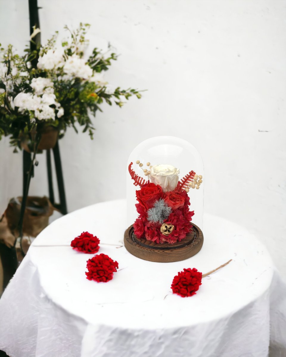 Aika Roses Dome - Red - Flower - Preserved Flowers & Fresh Flower Florist Gift Store