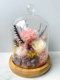 AS-IS Domes / Bucket (Imperfect ) - Read Description - Flowers - Pink Carnation Bell Jar - Preserved Flowers & Fresh Flower Florist Gift Store