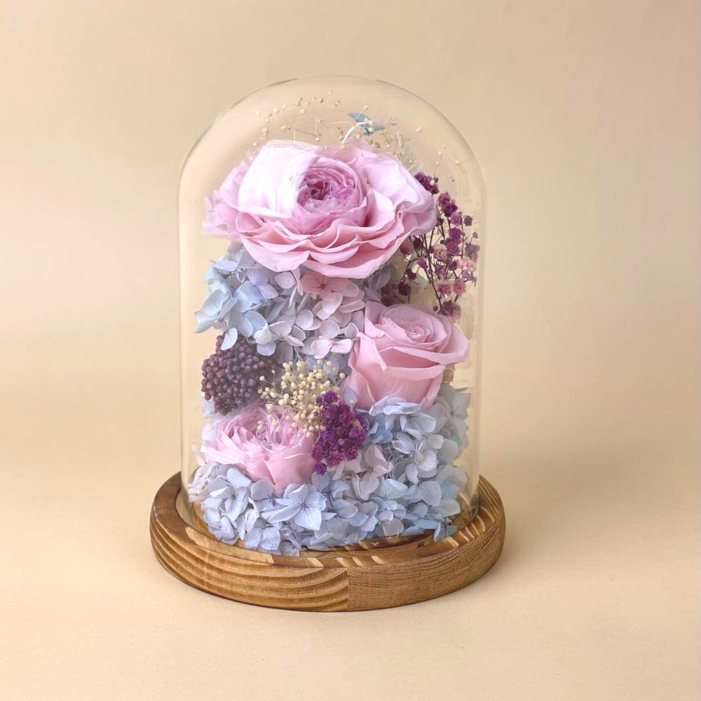 Aurora Flower Dome - Flower - Purple - Preserved Flowers & Fresh Flower Florist Gift Store