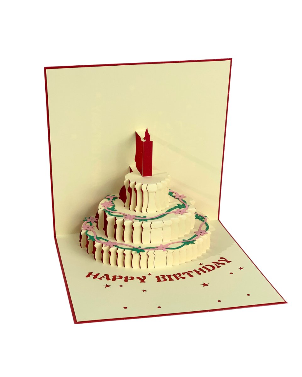 Birthday 3D Pop Up Card - Add Ons - Cake - Preserved Flowers & Fresh Flower Florist Gift Store
