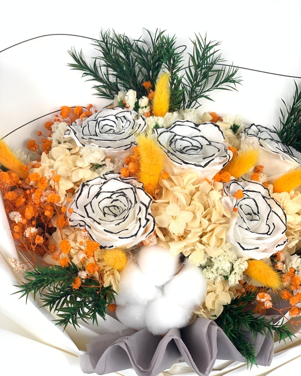 Chantel - Orange Blossom - Flowers - Standard - Preserved Flowers & Fresh Flower Florist Gift Store