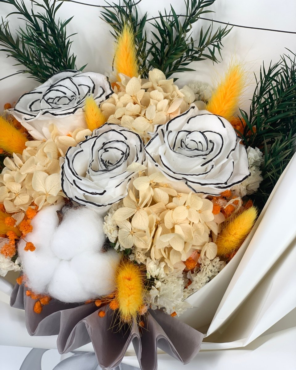 Chantel - Orange Blossom - Flowers - Standard - Preserved Flowers & Fresh Flower Florist Gift Store