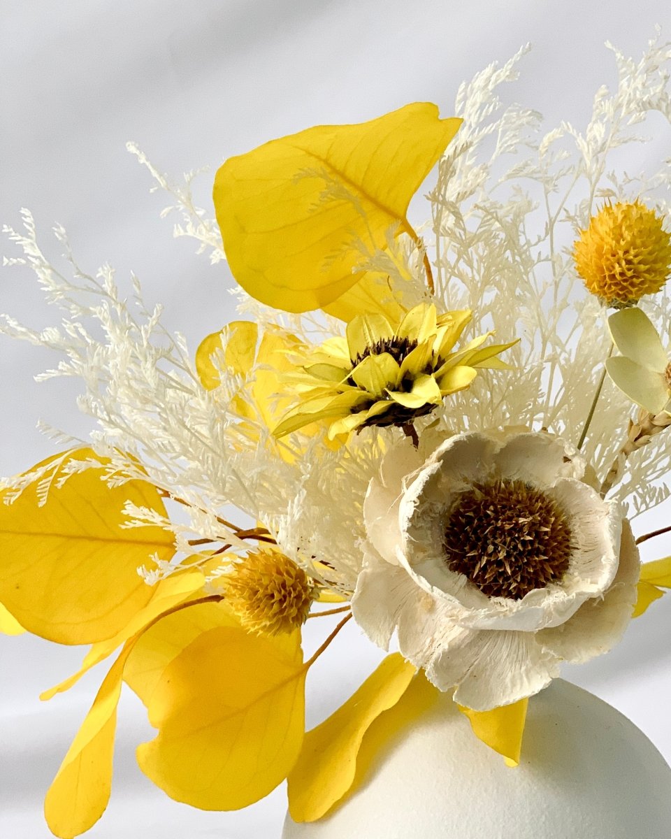 Charlotte, Yellow - Preserved Flower Arrangement - Flower - Preserved Flowers & Fresh Flower Florist Gift Store