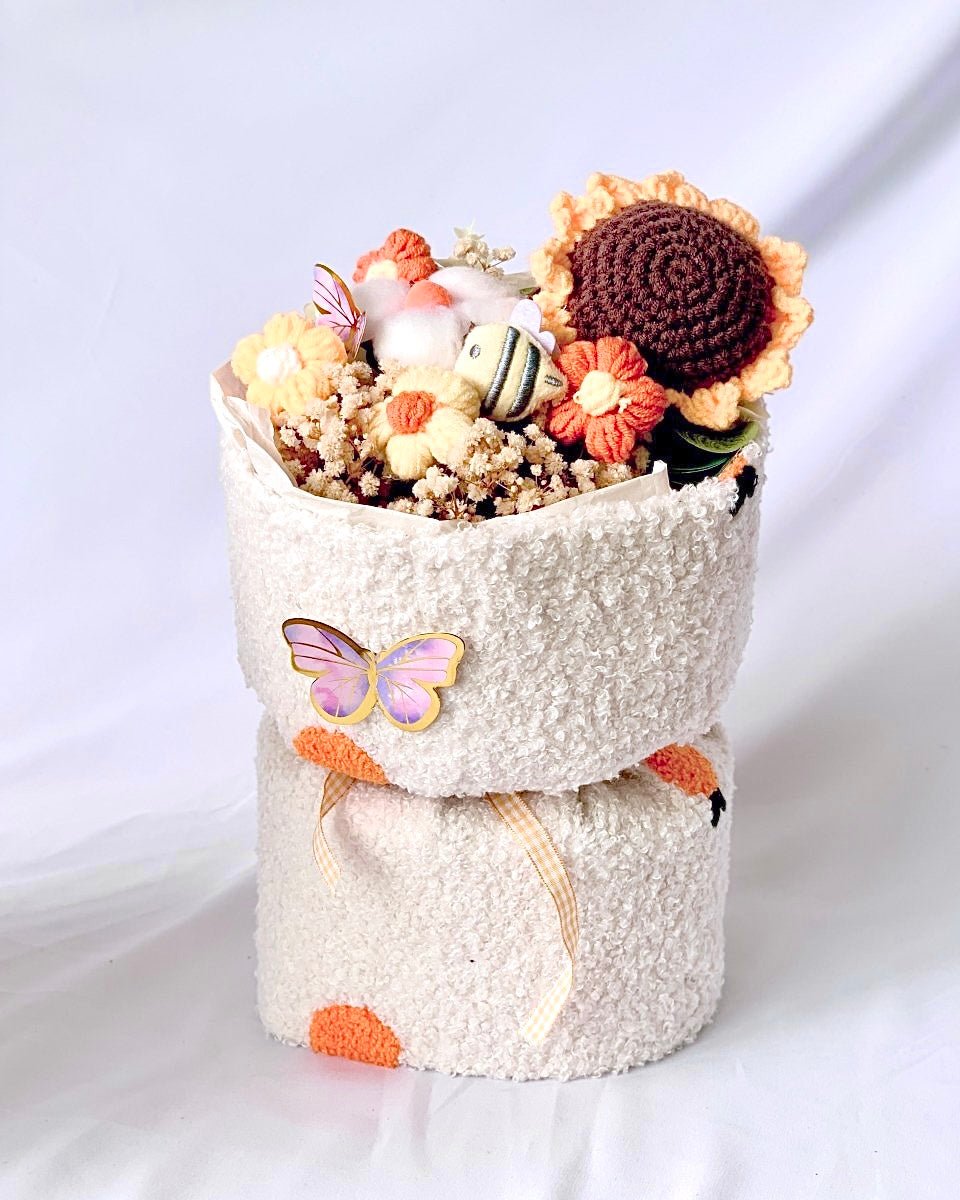 Ella - Handmade Knitted Flower Bouquet - Flower - Standard - Preserved Flowers & Fresh Flower Florist Gift Store