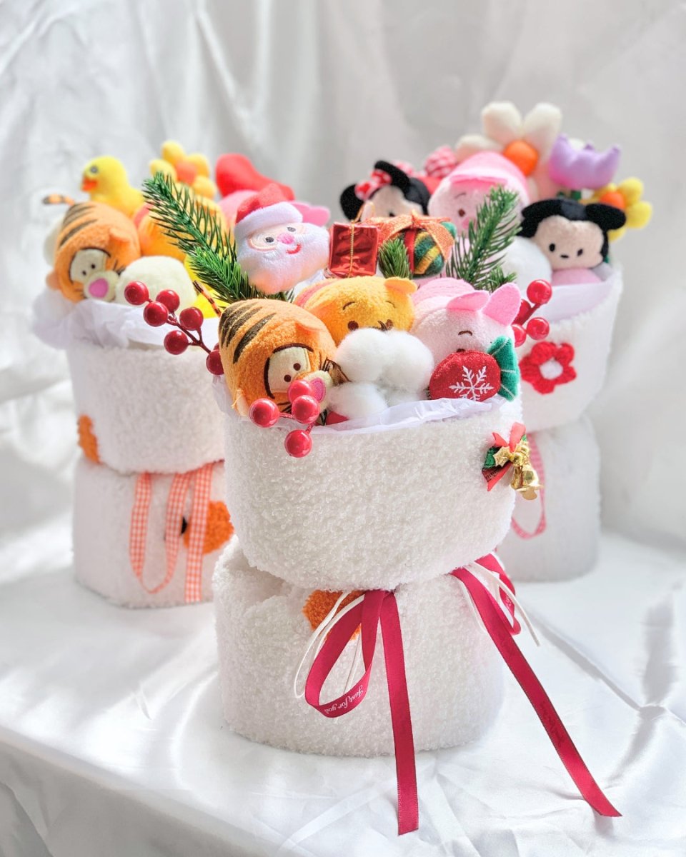 Fluffy Soft Toy Knit Bouquet - Mickey Tsum Tsum - Flower - Preserved Flowers & Fresh Flower Florist Gift Store