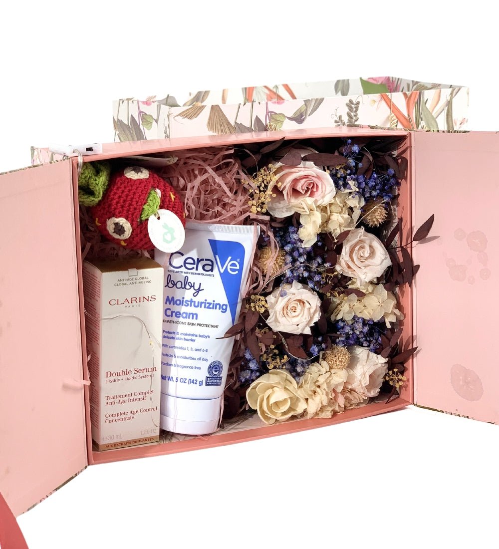 Haruto Newborn Gift Box - Pink - Flower - Preserved Flowers & Fresh Flower Florist Gift Store