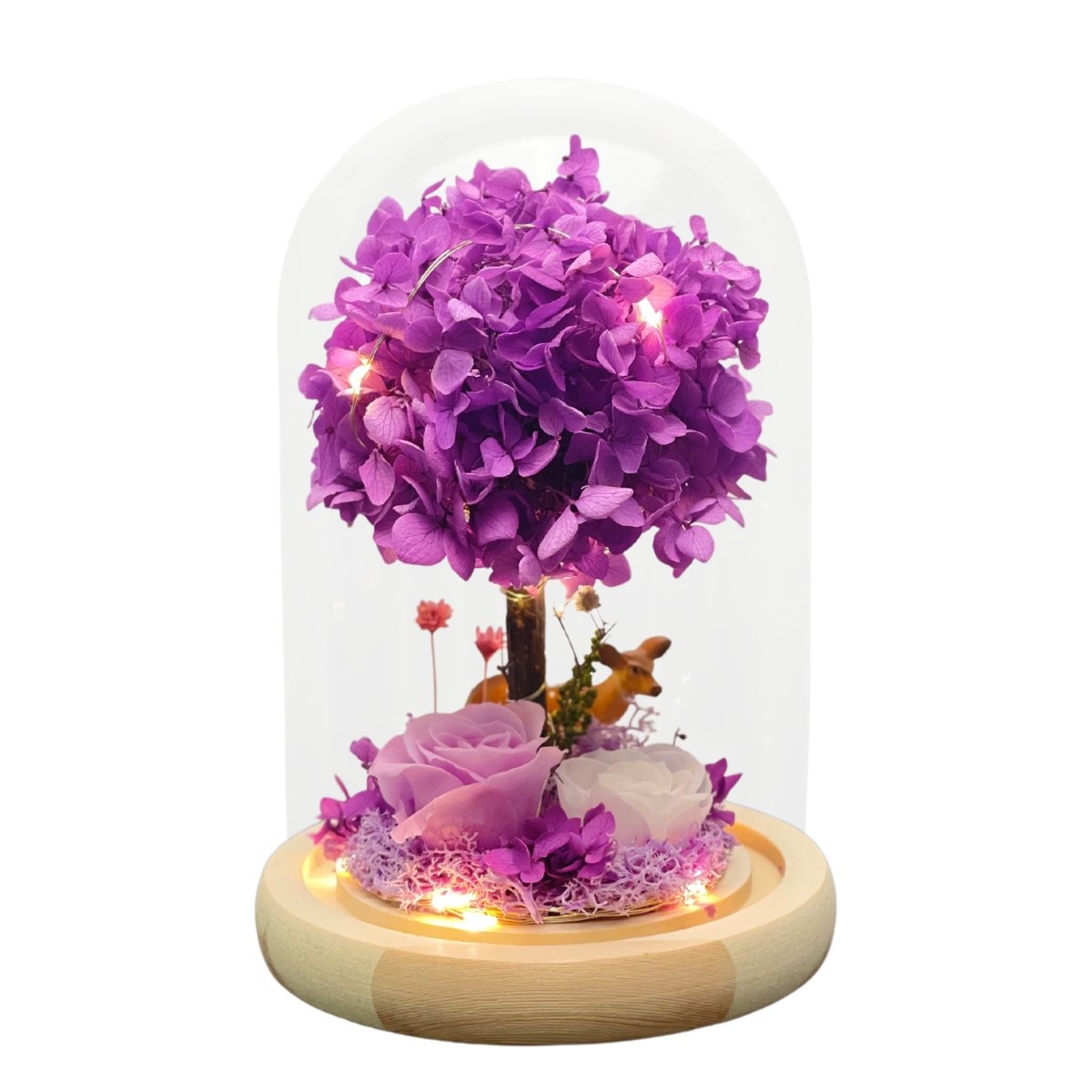 Hydarium Dome - Flower - Purple あじさい - Preserved Flowers & Fresh Flower Florist Gift Store