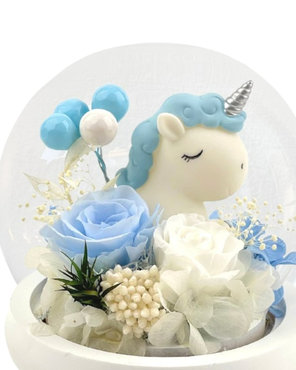 Unicorn Baby Love Blowball - Blue - Flower - Preserved Flowers & Fresh Flower Florist Gift Store