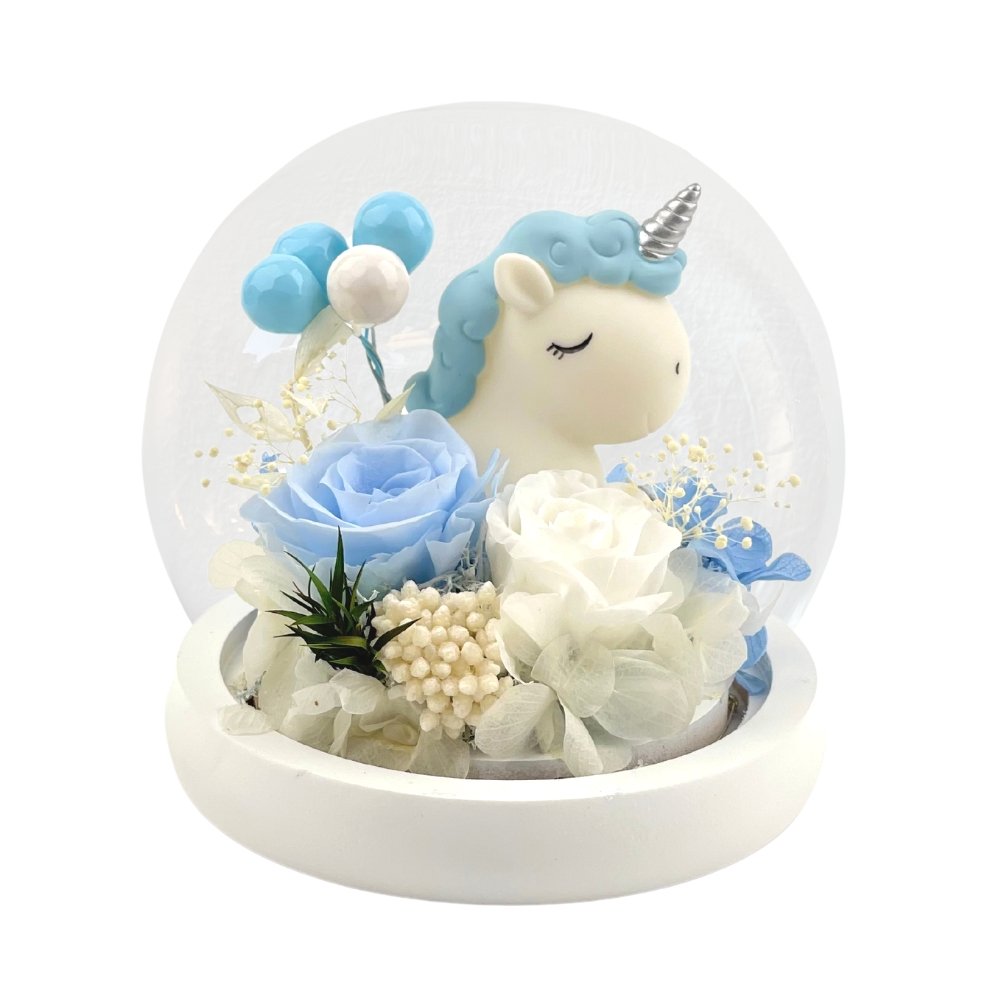 Unicorn Baby Love Blowball - Blue - Flower - Preserved Flowers & Fresh Flower Florist Gift Store
